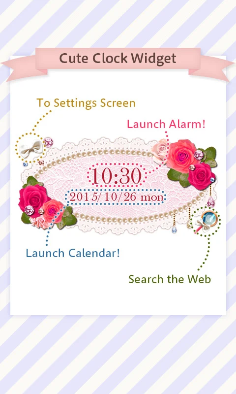 Cute Clock Widget 2 screenshot
